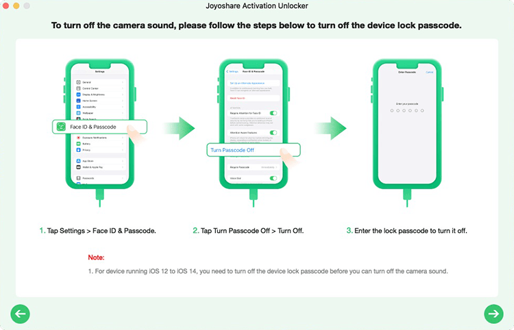 User Guide of Joyoshare Activation Unlocker - Remove Activation Lock