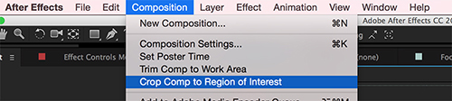 after effects crop comp