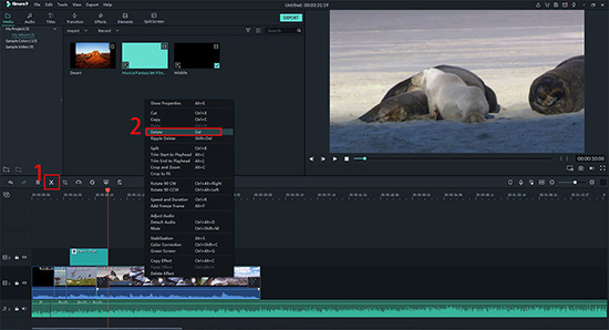 cut h264 video with filmora video editor