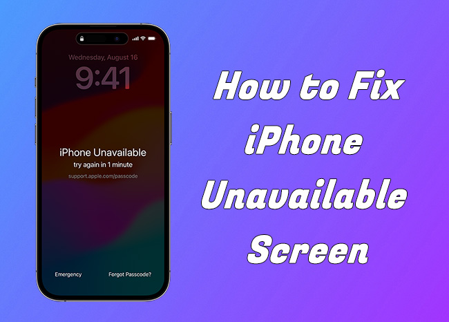 5 Fixes to iPhone Unavailable Screen in 2024