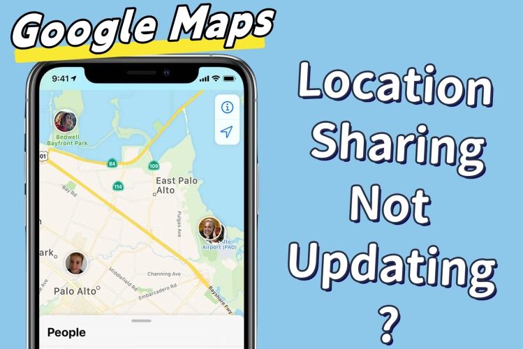 google maps location sharing not updating
