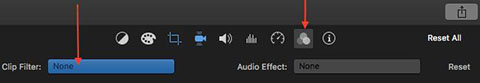 choose clip filter in imovie