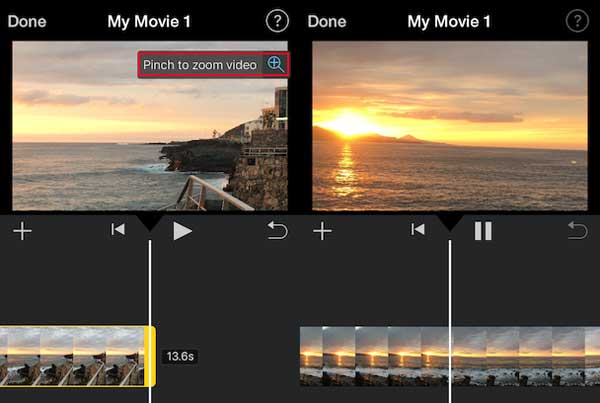 how to crop in imovie on iphone