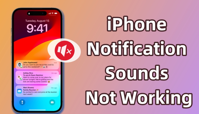 iphone notification sounds not working
