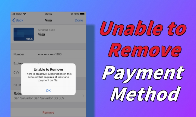 how-to-remove-payment-method-on-iphone-youtube