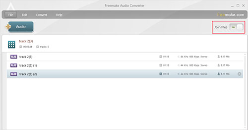 join flac files in freemake audio converter