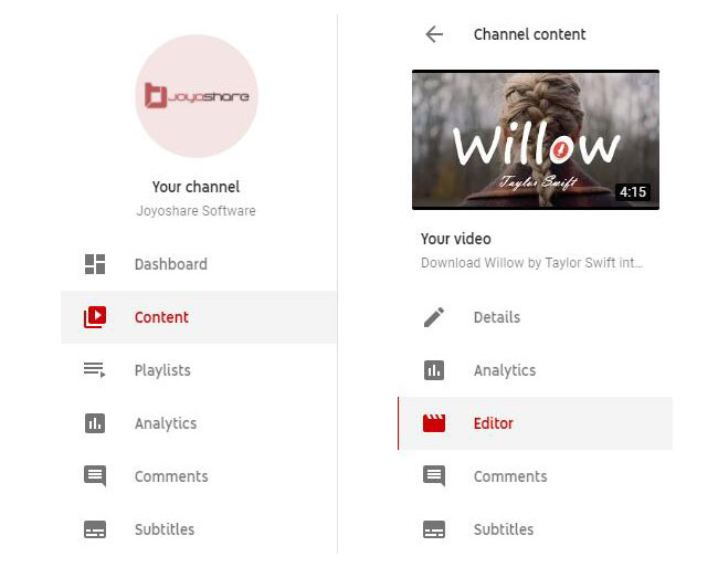 open youtube video editor