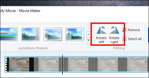 rotate video windows 10 with movie maker